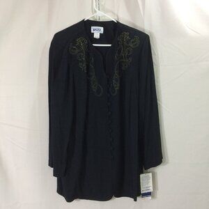 NEW Perce 90s Blazer Shoulder Pads Black Golden Girls Long Line USA 18WP